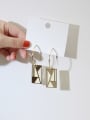 thumb Copper Acrylic Geometric Minimalist Huggie Trend Korean Fashion Earring 4
