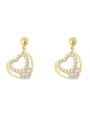 thumb Copper Imitation Pearl Heart Dainty Stud Trend Korean Fashion Earring 2
