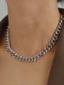 thumb Brass Hollow Geometric  Chain Vintage Necklace 3
