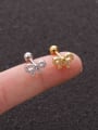 thumb Brass Cubic Zirconia Bowknot Cute Stud Earring(Single) 1
