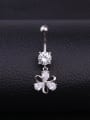 thumb Stainless steel Cubic Zirconia Flower Hip Hop Belly studs & Belly Bars 0