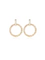 thumb Copper Cubic Zirconia Geometric Minimalist Stud Trend Korean Fashion Earring 0