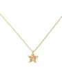 thumb Brass Double sided Star Minimalist pendant Necklace 4