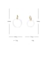 thumb Brass Acrylic Geometric Minimalist Drop Earring 4