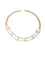 thumb Brass Imitation Pearl Geometric Vintage Beaded Necklace 0