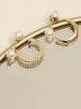 thumb Brass Cubic Zirconia Geometric Vintage Clip Trend Korean Fashion Earring 2