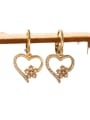 thumb Brass Cubic Zirconia Hip Hop Heart and Necklace Set 3