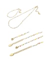 thumb Brass MGB beads Minimalist Irregular Multi Color Bracelet and Necklace Set 2