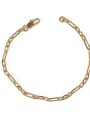 thumb Brass hollow Geometric chain  Vintage  hollow chain Link Bracelet 3