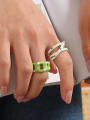 thumb Alloy Enamel Geometric Cute Stackable Ring 1