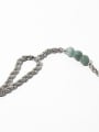 thumb Brass  Minimalist Multilayer braided twisted chain turquoise Natural stone Bracelet 3