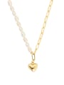 thumb Brass Heart Minimalist Trend Korean Fashion Necklace 0