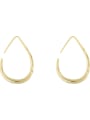 thumb Copper smooth Geometric Minimalist Hook Trend Korean Fashion Earring 3