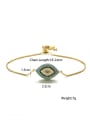 thumb Brass Cubic Zirconia Evil Eye Vintage Adjustable Bracelet 1