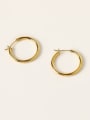 thumb Brass Round Minimalist Hoop Trend Korean Fashion Earring 3