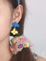 thumb Alloy Enamel Flower Cute Drop Earring 1