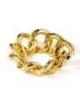 thumb Brass Hollow Geometric Chain Vintage Band Ring 2