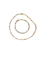 thumb Brass Cubic Zirconia Multi Color Geometric Vintage Choker Necklace 1