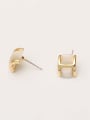 thumb Brass Cats Eye Geometric Minimalist Stud Trend Korean Fashion Earring 3