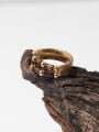 thumb Brass Geometric Vintage Stackable Ring 3