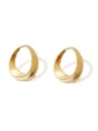 thumb Copper Hollow Oval Minimalist Stud Trend Korean Fashion Earring 0