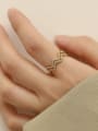thumb Brass Cubic Zirconia Geometric Minimalist Stackable Fashion Ring 1