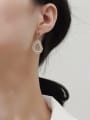 thumb Copper Imitation Pearl Geometric Dainty Drop Trend Korean Fashion Earring 1