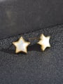 thumb Brass Cubic Zirconia Star Moon Minimalist Stud Earring Set 2