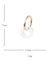 thumb Brass Acrylic Geometric Minimalist Drop Earring 3