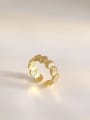 thumb Brass Geometric Hip Hop Band Ring 1