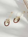 thumb Copper Enamel  Minimalist  long geometric  Drop Trend Korean Fashion Earring 2