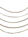 thumb Brass Geometric Chain Minimalist Link Bracelet 4