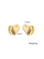 thumb Brass Heart Trend Huggie Earring 1