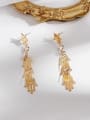 thumb Copper  Ethnic Long section palm abstract  Drop Trend Korean Fashion Earring 2