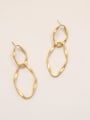 thumb Brass Geometric Minimalist Drop Trend Korean Fashion Earring 0