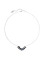 thumb Brass Cubic Zirconia Black Enamel Insect Hip Hop Necklace 0