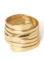 thumb Brass Hollow Geometric Minimalist Stackable Ring 3