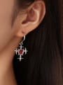 thumb Brass Cubic Zirconia Star Minimalist Hook Earring 1