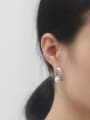 thumb Copper Imitation Pearl Irregular Minimalist Stud Trend Korean Fashion Earring 3