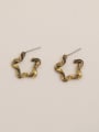 thumb Brass Geometric Vintage Hoop Trend Korean Fashion Earring 2