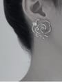 thumb Brass Cubic Zirconia Cloud Minimalist Stud Earring 1
