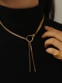 thumb Brass Tassel Vintage Lariat Necklace 2