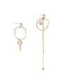 thumb Copper Imitation Pearl Tassel Minimalist Drop Trend Korean Fashion Earring 0