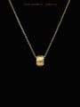 thumb Brass smooth Geometric Minimalist Trend Korean Fashion Necklace 0