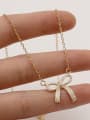 thumb Brass Cubic Zirconia Bowknot Vintage Trend Korean Fashion Necklace 1