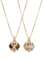 thumb Brass Imitation Pearl Flower Vintage Necklace 0