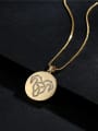 thumb Brass Rhinestone Constellation Minimalist Necklace 1