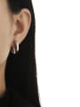 thumb Brass Smooth Geometric Vintage Stud Earring 1