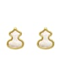 thumb Brass Shell Irregular Minimalist Stud Trend Korean Fashion Earring 0