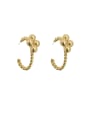 thumb Copper Bead Geometric Minimalist Stud Trend Korean Fashion Earring 0